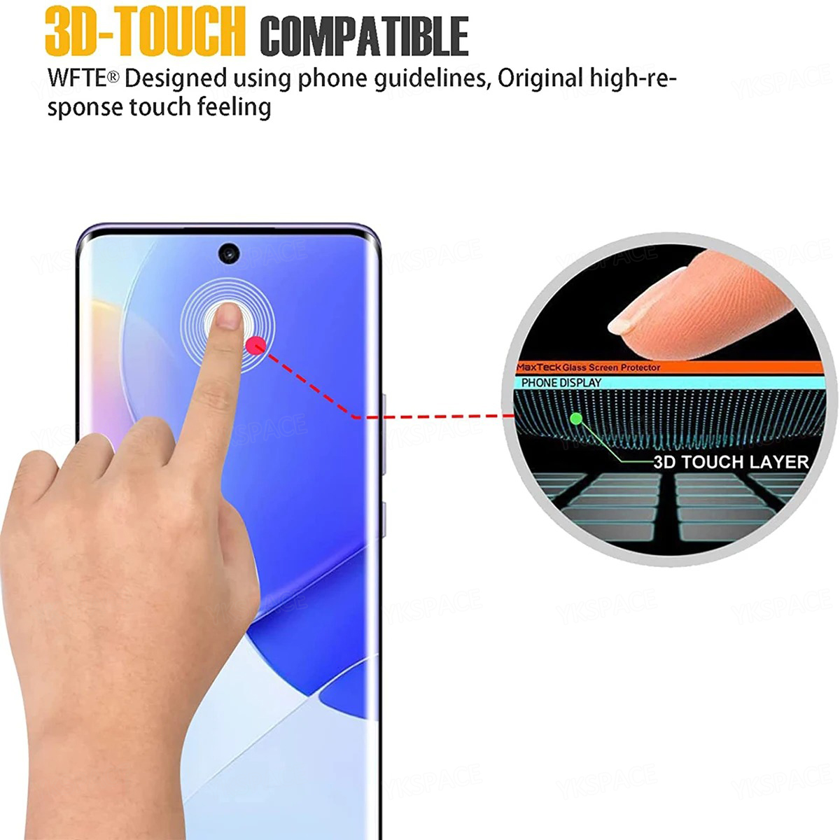 2Pcs 3D Curved Edge 9H HD Clea - Curved Edge Screen のレビューと価格