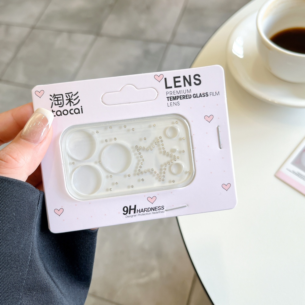 Luxuruy Diamond 3D Heart Glass - Camera Lens Protector のレビューと価格