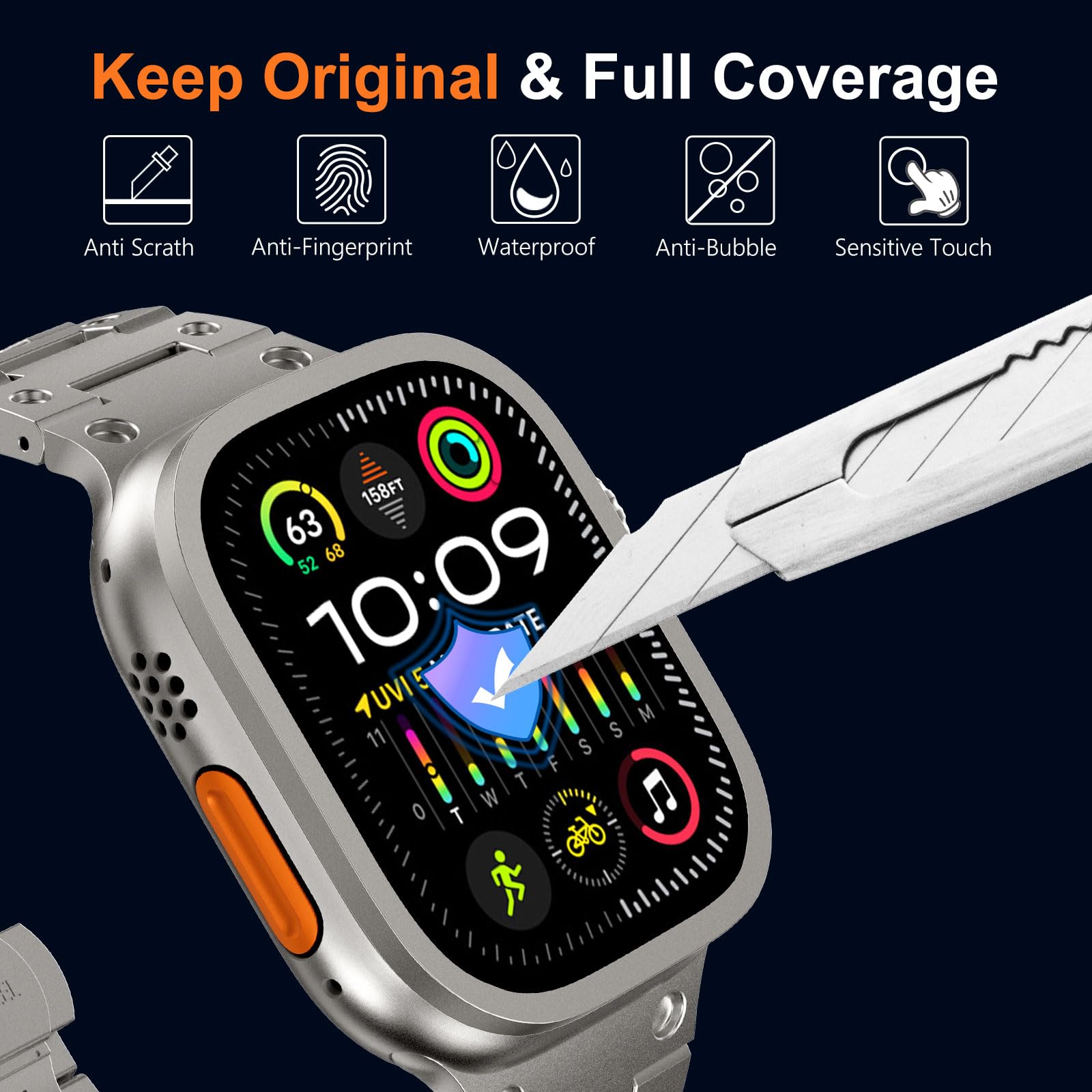 Tempered Glass for Apple Watch - Smartwatch Screen Film のレビューと価格
