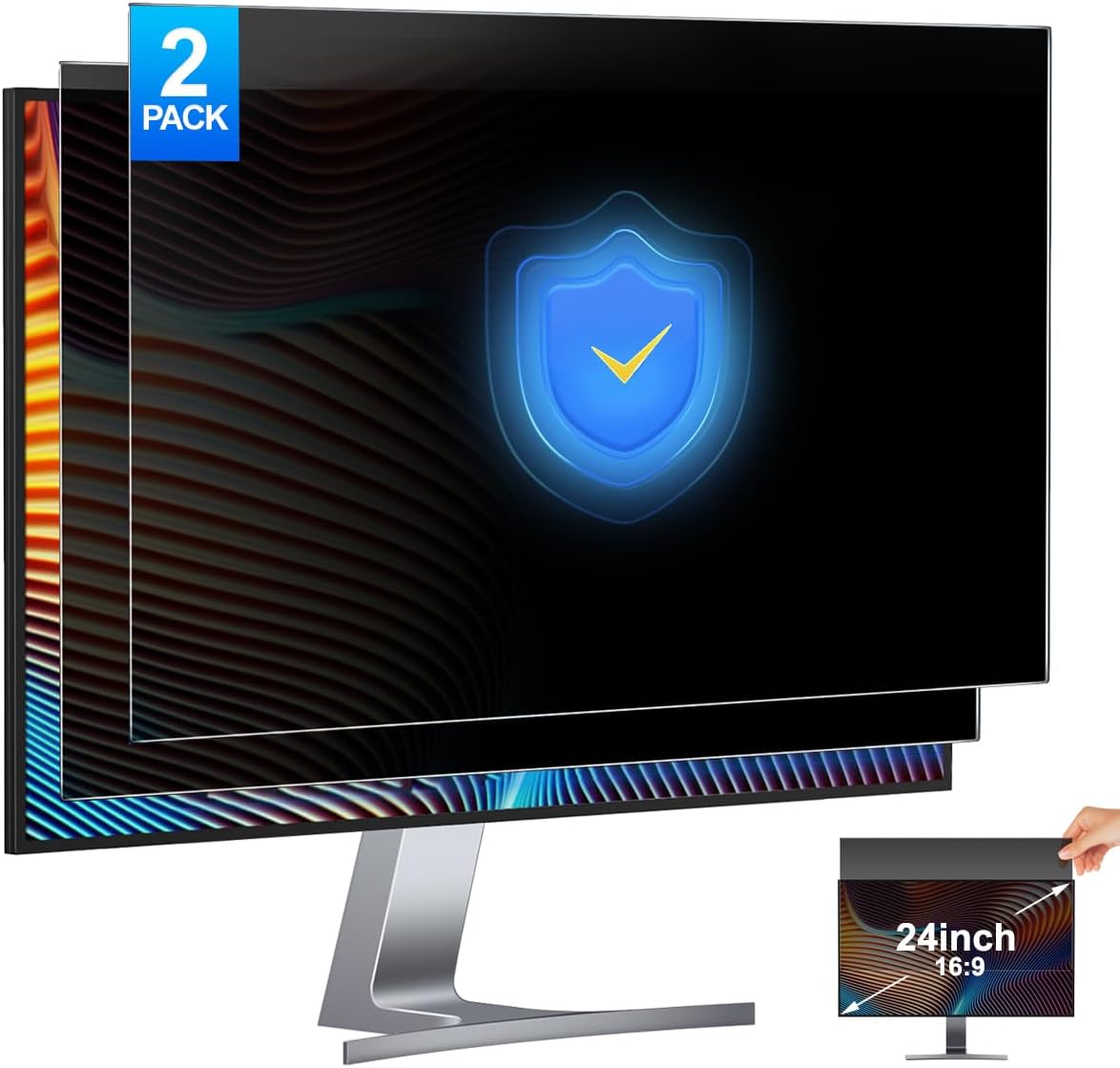 2 Pack 24 Inch Computer Privac - Privacy Filter 2Pack のレビューと価格