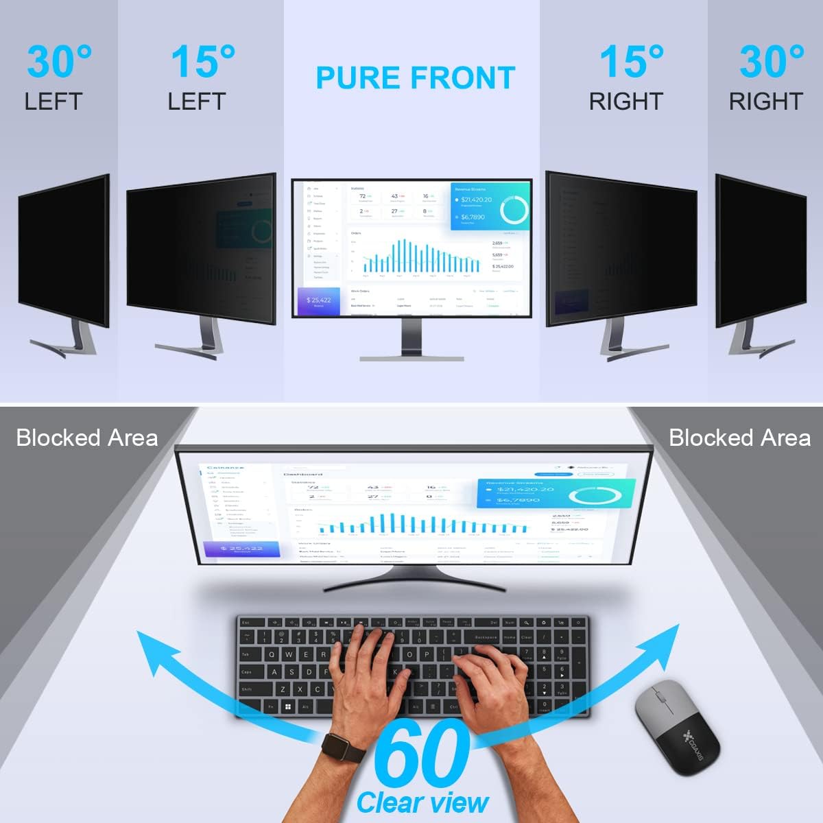 2 Pack 24 Inch Computer Privac - Privacy Filter 2Pack のレビューと価格
