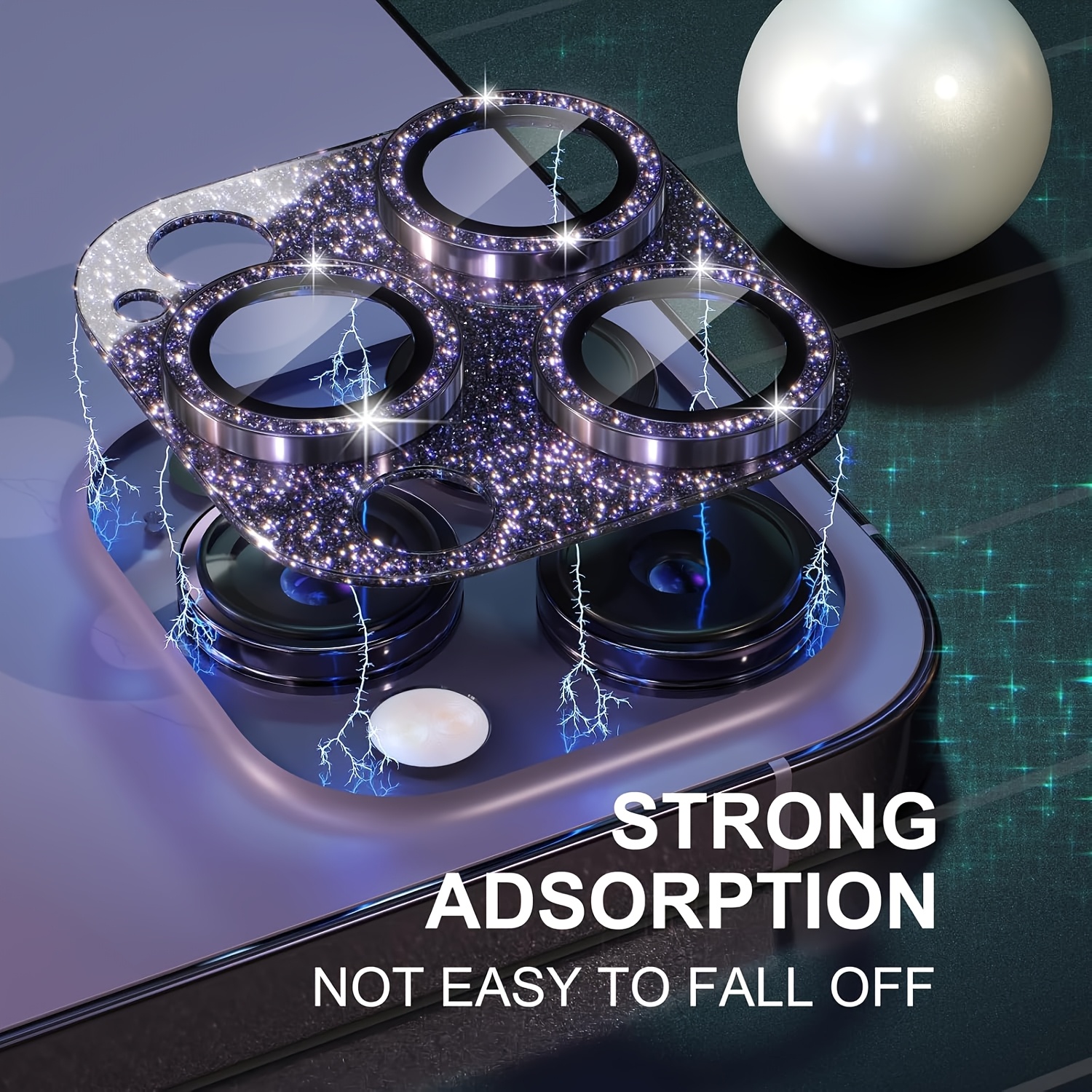 1 Pcs Glitter-Purple Camera Le - Tempered Glass Screen 9H のレビューと価格