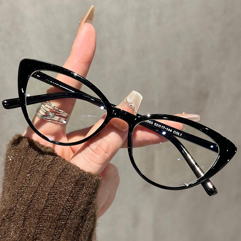Small Cat Eye Eyeglasses Women - Anti Blue Light Film のレビューと価格