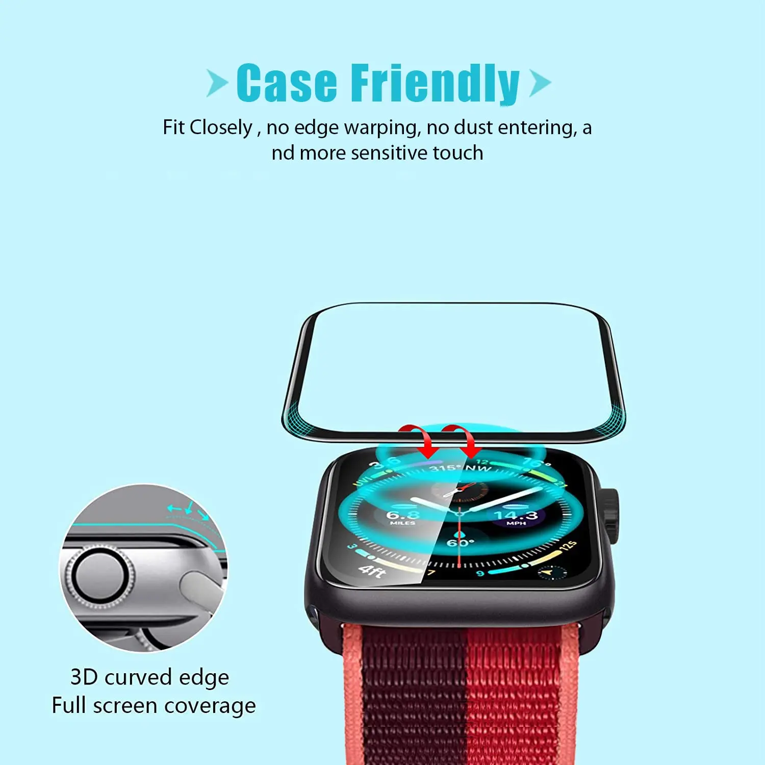 Screen Protector 3D Tempered F - Smartwatch Screen Film のレビューと価格