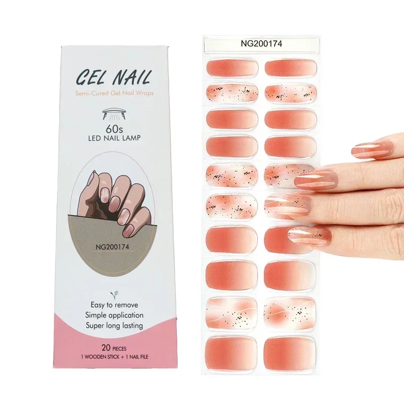 Semi-Cured Gel Nail Strips Pat - Full Cover Adhesive のレビューと価格
