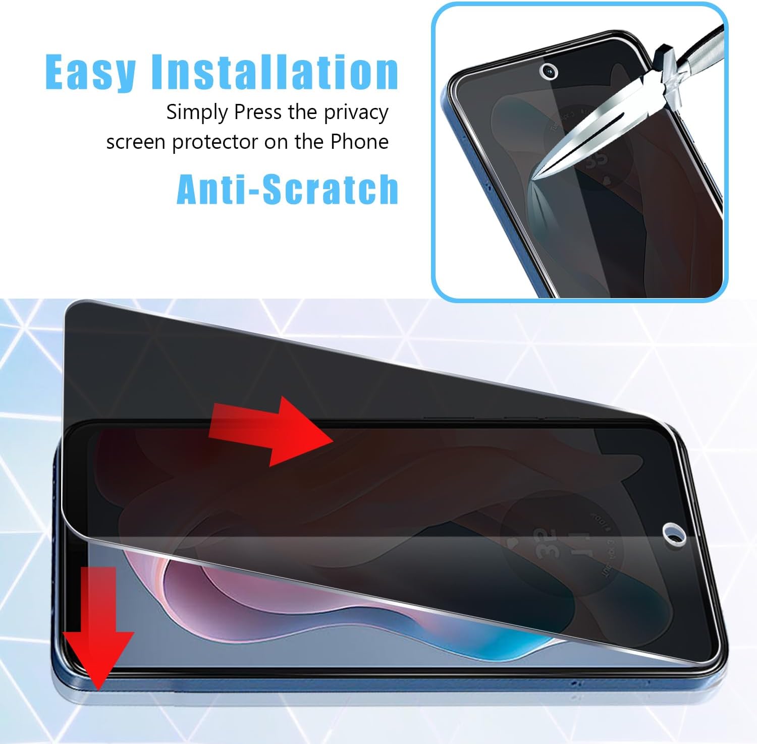 2 PACK Privacy Filter Tempered - Privacy Filter 2Pack のレビューと価格