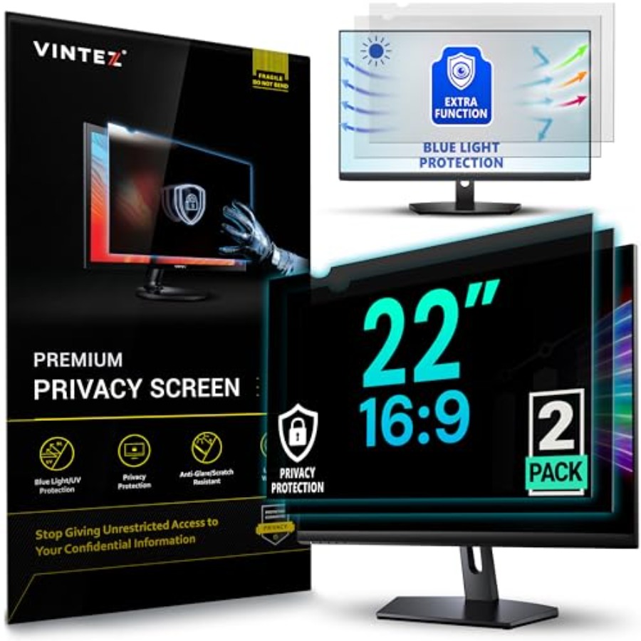 2 Pack 22 Inch 16:9 Privacy Sc - Privacy Filter 2Pack のレビューと価格