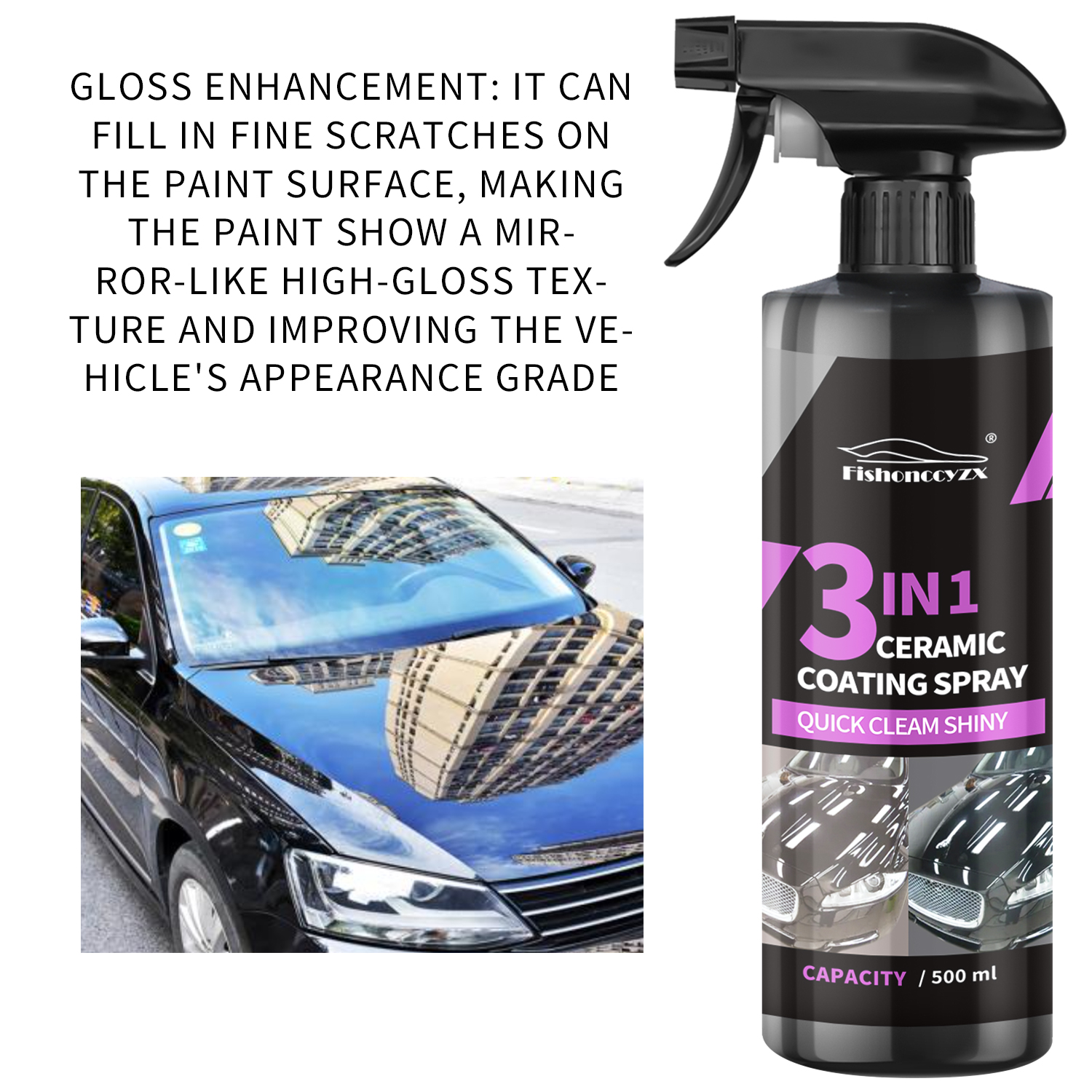 3 in 1 Car Ceramic Liquid Coat - Nano Liquid Coating のレビューと価格