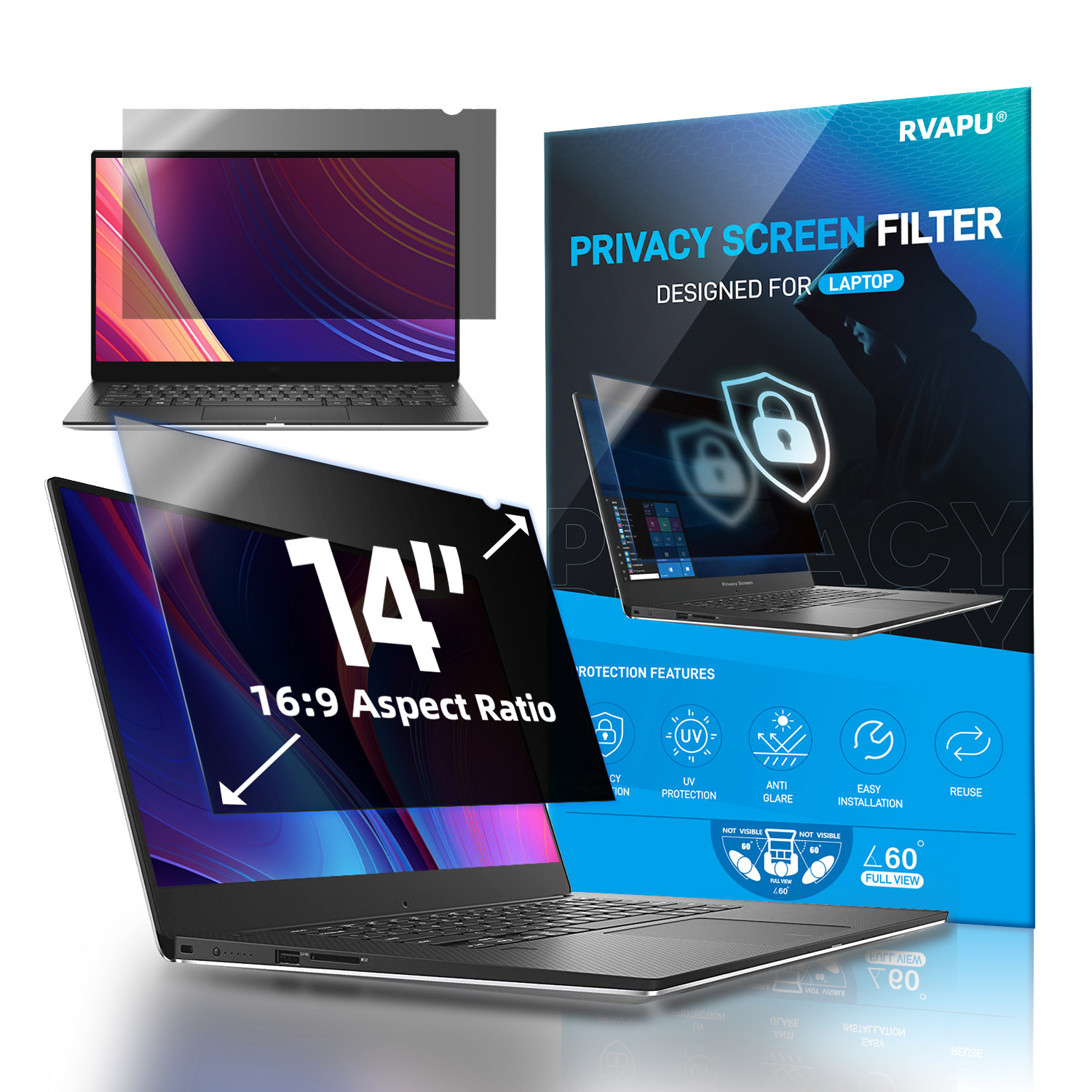 For Laptop 14 inch Privacy Ant - Matte Anti Glare Screen のレビューと価格