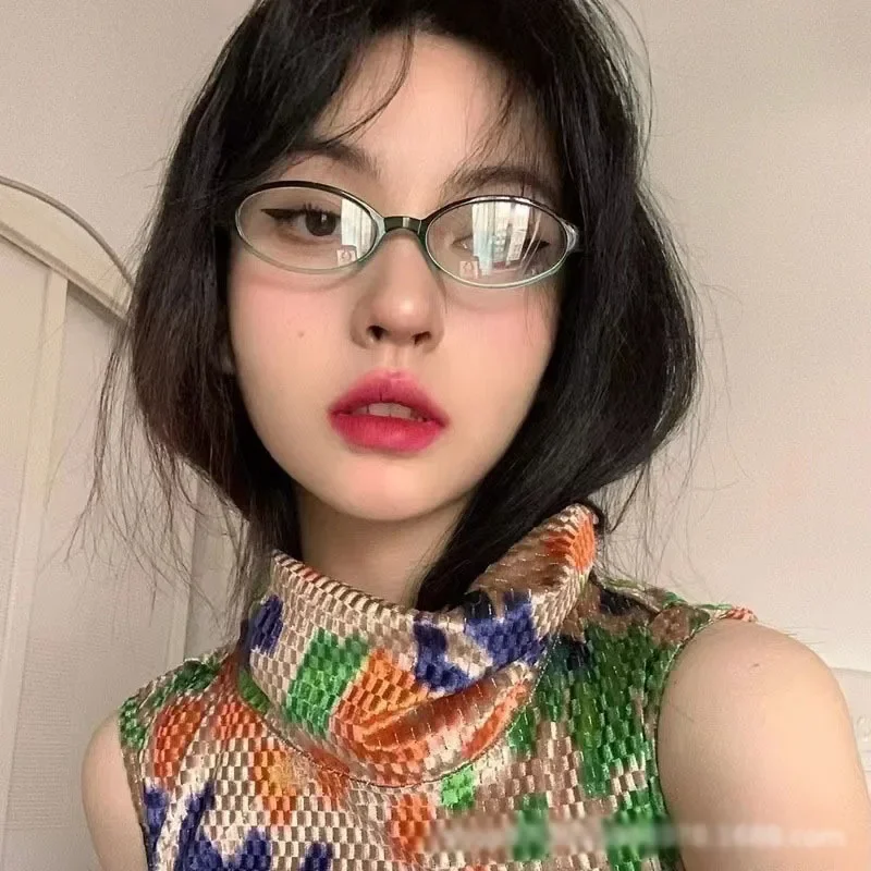 Retro Oval Glasses Women Girls - Anti Blue Light Film のレビューと価格
