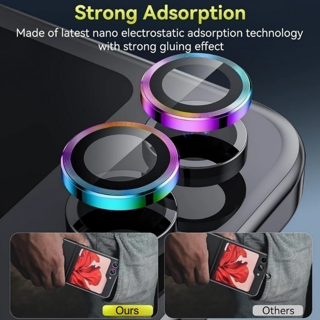 Metal Camera Lens Protector Fo - Tempered Glass Screen 9H のレビューと価格