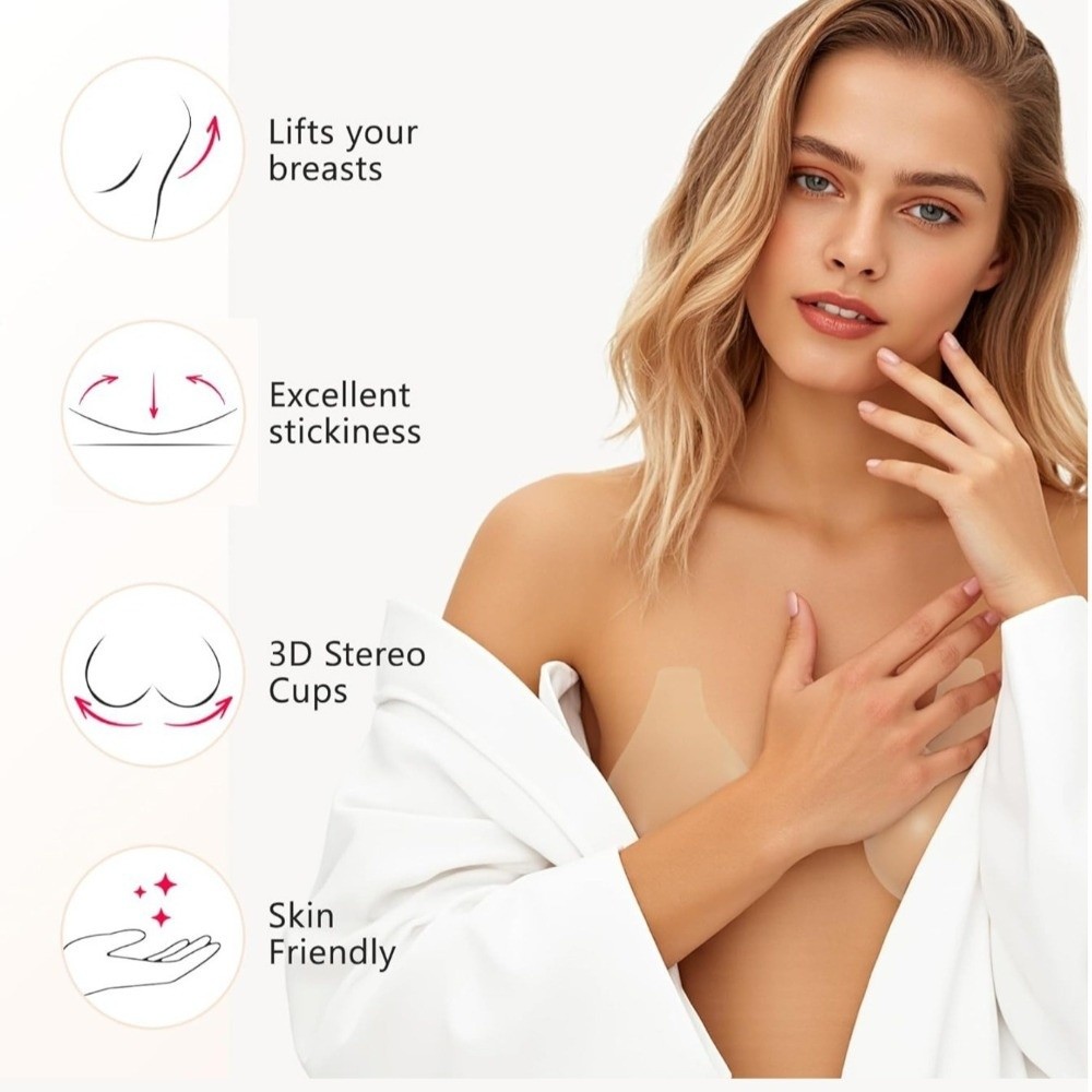 Seamless Silicone Nipple Cover - Full Cover Adhesive のレビューと価格