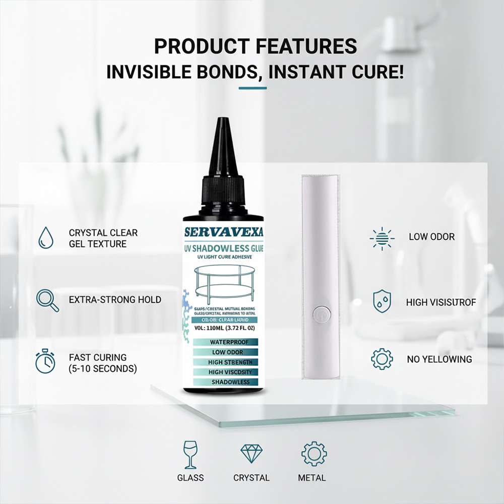 SERVAVEXA 110ml UV Light Cure  - Liquid Uv Glue Kit のレビューと価格